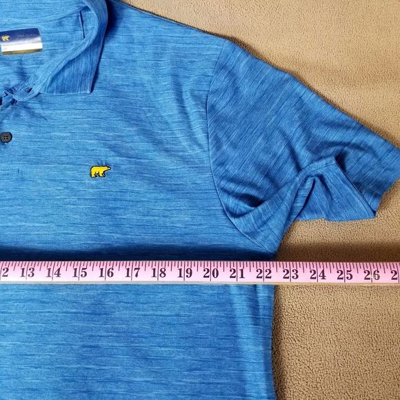Jack Nicklaus Golden Bear Logo Mens Staydri Polo Golf Shirt Blue L - Picture 4 of 8